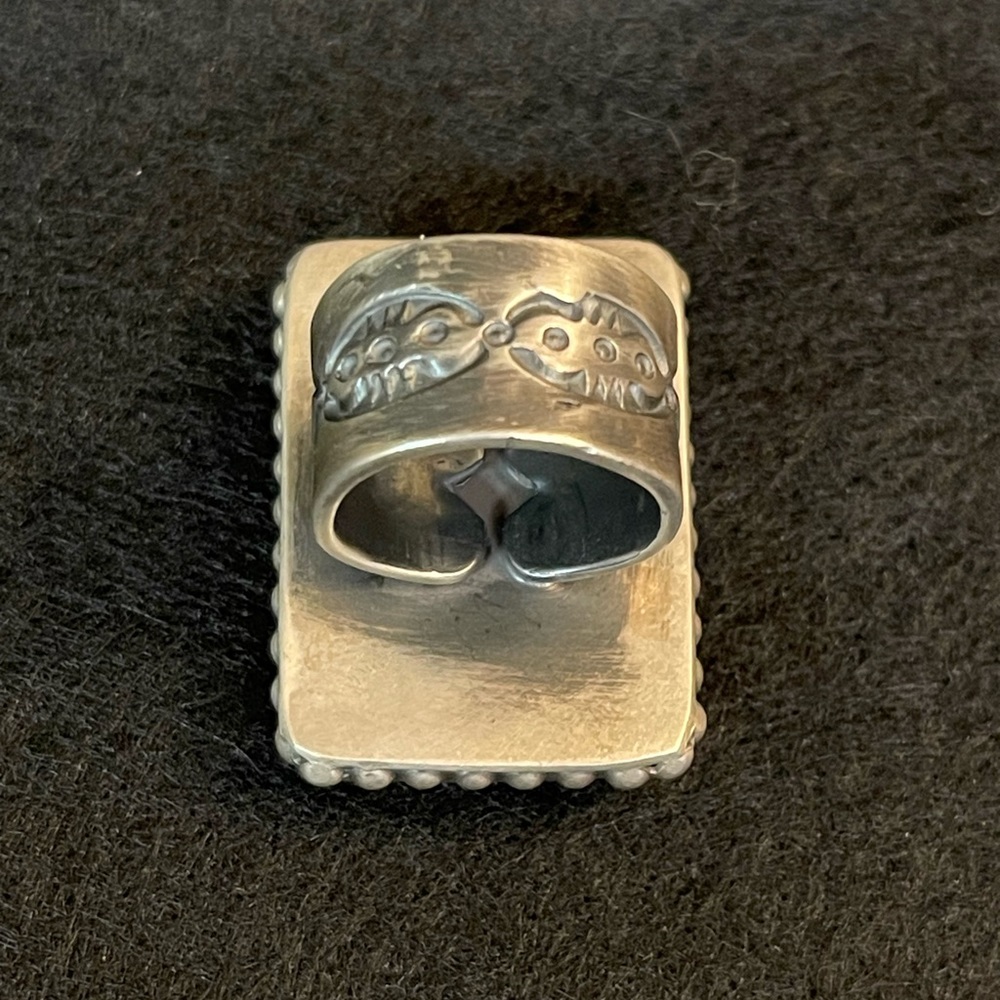 STERLING SILVER BUMBLEBEE JASPER RING ✨STATEMENT PIECE✨ - Picture 11 of 16